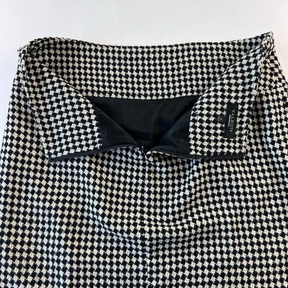 Talbots Houndstooth Skirt women’s size 14 Black White Wool Blend - Picture 4 of 6